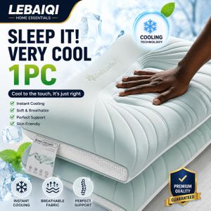 Cooling Single Pillow - 48x74cm - Medium-Low Loft - Cool, Soft Touch - Provides Effective Neck Support and Resists Flattening Over Time