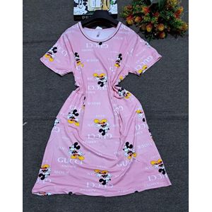 Sanrio Women's Kuromi Character Print Short-Sleeve Nightdress – Soft Lilac Sleepwear