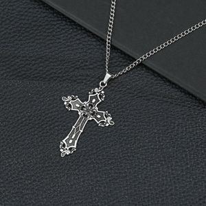 Men's fashionable vintage-style cross necklace