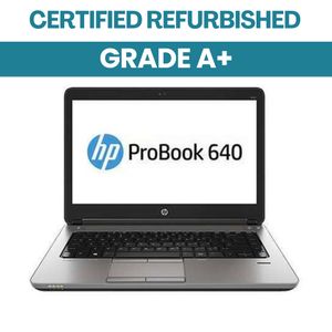 Hp Refurbished ProBook 640 G1 4th GEN Intel Dual-Core i5 - 8GB RAM - 500GB HDD - Win8 - Black
