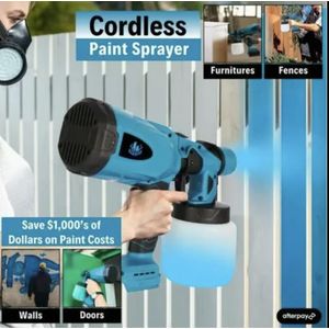 Genera Cordless high-pressure paint spray gun - Rechargeable, comes with 2 batteries