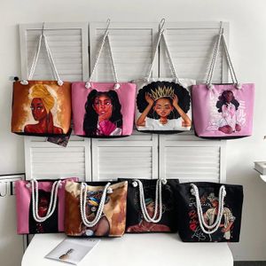 Oem Fashion Printed Canvas Tote Bag for Women – Large Capacity Shoulder Handbag