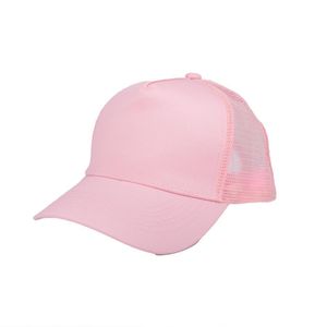 Men's and women's baseball net hats, outdoor leisure travel sunshade baseball caps - pink