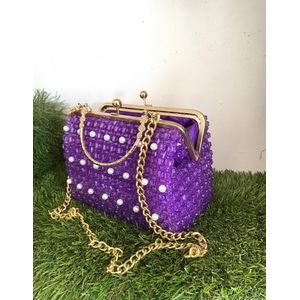 New Purple handmade beaded bag 
