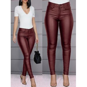 Women Black Pu Leather Pants Pockets Casual Pu Trouser Leather Pencil Pant  Spring Winter Female Streetwear Pockets Pantalones - Pants & Capris -  AliExpress