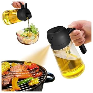 Meg Press-Type Kitchen Oil Sprayer and Dispenser with Handle - 470ml
