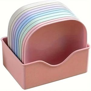 10pcs square dinner plates/bone spit plates, suitable for snacks and breakfast