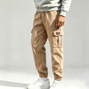Dapperman Sports Joggers Men's Casual Pants - khaki