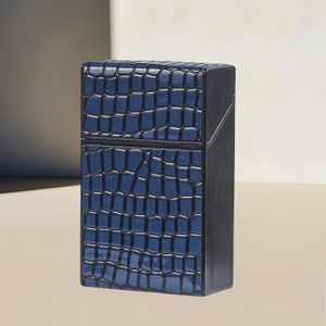 NIKIHONG Portable Cigarette Case for Men 20pcs Cigarette Storage Box, Flip Top Design, Waterproof & Crush Resistant(Blue)