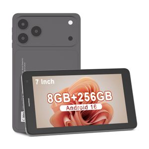 C Idea 7inch Portable Tablet with Upgraded Android 16OS,Sim 8+256GB with Stylus Earphones