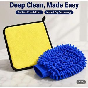 AD 2pcs Car Cleaning Kit - Multicolour