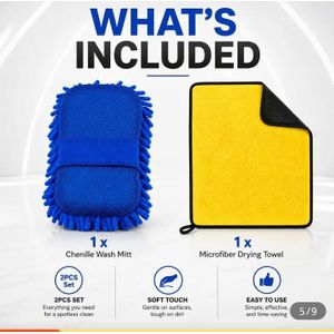 AD 2pcs Car Cleaning Kit - Multicolour