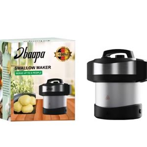Obaapa Electric Multipurpose Swallow Maker /Fufu Machine Serve Up To Six People - Silver/Black