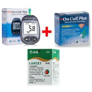 On Call Plus Glucometer With 50 Strips And Lancet.