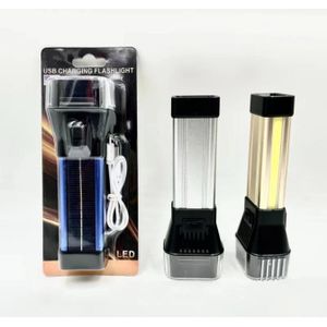 AD Portable Rechargeable Flashlight Lamp - Multicolour