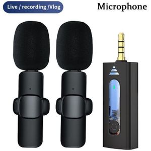 K35 Portable Mini Lapel Wireless Microphone - -Black