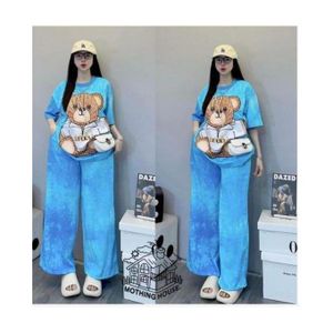 2 in 1 Ladies Teddy Beer Dress - Blue