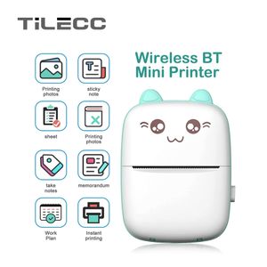 TiLECC Mini Pocket Photo Printer Portable Thermal Printing Machine 203dpi Wireless BT Connection