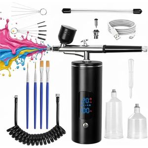 Portable Airbrush Mini Air Compressor Kit Paint Spray For Face Hydrating Sprayer Nail Art Tattoo Craft Cake Pastry Painting 