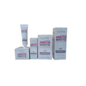 SADOER Arbutin White set (6pcs), Best Nicotinamide Arbutin Natural Organic Face Skincare 