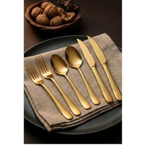 AD 6pcs Stainless Steel Cutlery Set - Gold