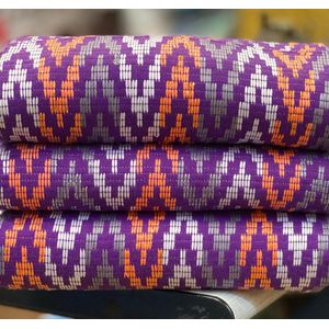 Kente 6 Yards Bonwire Handwoven - Purple