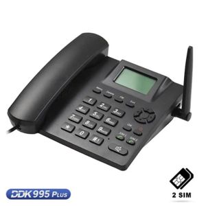 DDK 995 Plus Dual SIM Desktop GSM Phone – Wireless Fixed Landline with FM Radio & LCD Display