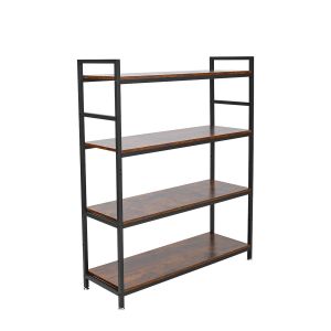 LASA Storage Shelf with Rustic Wood & Black Steel Frame