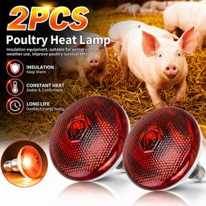 Two 100W chicken heating lamps/chick infrared heating bulbs