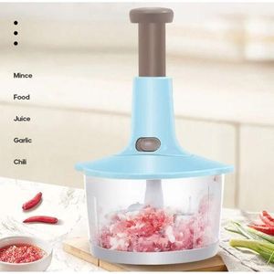 2 Litres - Meat Mincer - LARGE MODEL - Manual Meat Mincer - Multifunction Manual Food Processor - Blender - 4-Blade Mincer