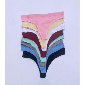 6 Pieces Of Ladies Panties Set - Multicolor