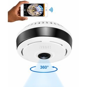 Ceiling Mount Panoramic Fisheye CCTV WiFi Smart Camera - White