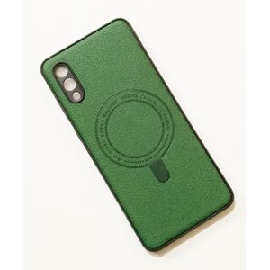 Samsung Galaxy A 02 leather Back Cover Case Color  Black/Green 