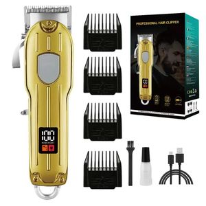 TOUPHY  Men's Hair Clipper Electric Trimmer with LCD Display S808 -Gold