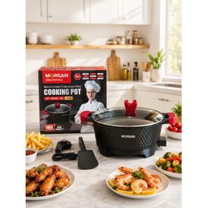 Morgan Multipurpose Electric Cooking Pot - 10L - Black