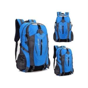 Universal Color Block Outdoor Hiking Backpack, Lightweight Water Resistant Large Sports Travel Bag