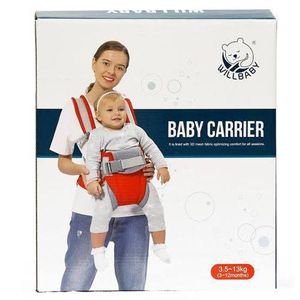 Willbaby Baby Carrier with Hood – Adjustable Infant & Toddler Carrier (3.5–13.5kg) – Ergonomic Front & Back Carrier