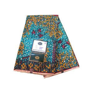 Vlisco Premium Quality Holland Super African Wax Print Fabric - Multicolor (6 yards)