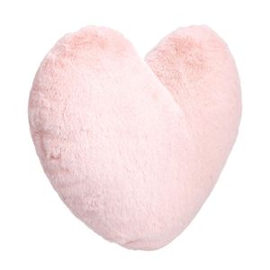 Pink Heart Decorative Pillow for Bedroom, Room Decor, 10.5 in x 4 in