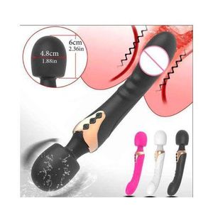 TOYS Powerful Dual Motor Silicone Large Size G-Wand Couple Toy Adult Clitoris - Black