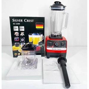 SILVER CREST Waterproof 2in1 Powerful Durable Commercial Blender - 2Liters - Red/Black - Red