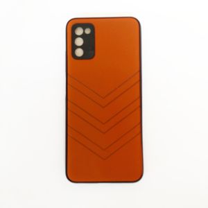 Samsung Leather Back Cover Case for Galaxy A02S -164 Color Brown 