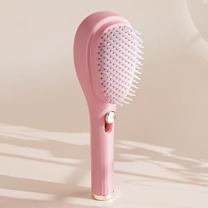 Self-Cleaning Hair Brush – Push-to-Clean - Pink