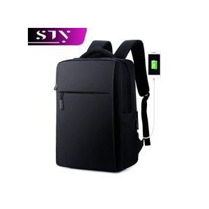 STY 15.6 Inch Notebook Computer Backpack School Bag with External USB Port - Black