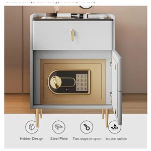 Smart Bedside Table with Charging Station - Multicolour