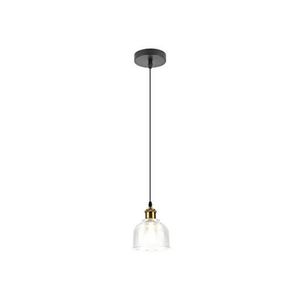 5W LED Glass Chandelier Light - 3-Color Temperature Single-Head Pendant Lamp, (W15 x H20)cm / (W5.9 x H7.9)inch - Transparent