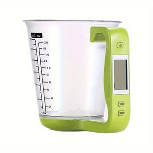 600ml Smart Measuring Cup with Thermometer ,6-in-1 Unit Conversion  ,Food-Grade ABS Detachable Design,Real-Time Monitoring from 0 to 40°C
