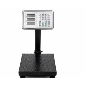 Scalewatcher Digital Electronic Platform Weighing Scale – Heavy Duty Commercial Weight Scale with LCD Display, High Precision, Rechargeable & Durable Metal Platform - 300kg