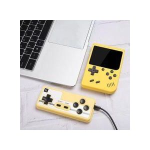 Handheld Retro Game Console:500 Games, Mini 2-Player Console - yellow