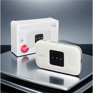 4G LTE Wifi 150Mbps Portable Mobile MiFi With SIM Card Slot - 2100mAh - White